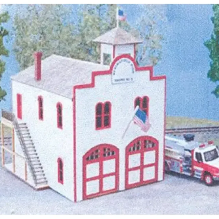 Northeastern Scale Models 30023 Springfield Fire Station - Kit - Your Source for Gaming Essentials* Trains