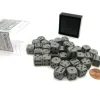 Dice>Opaque 12mm D6 Chessex Dice Block (36 Die) - Dark Grey with Black Pips - Your Source for Gaming Essentials