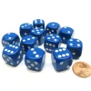 Dice>Opaque 16mm D6 Chessex Dice Block (12 Die) - Blue with White Pips - Your Source for Gaming Essentials