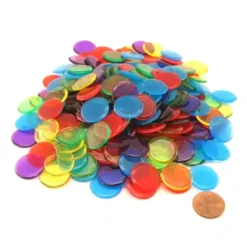 Board Games>Pack of 250 5 Assorted Colors Extra Thick 3/4" 19mm Sorting Chips - Your Source for Gaming Essentials