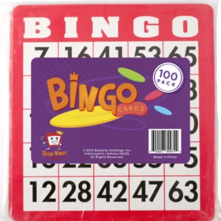 Board Games>Pack of 100 Bingo Cards - Red - Your Source for Gaming Essentials