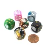 Dice>Pack of 6 Chessex Custom Engraved 16mm D6 Assorted Style Dice - Sugar Skull - Your Source for Gaming Essentials