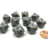 Dice>Pack Of 10 Chessex Opaque D10 Dice - Dark Grey with Black Numbers - Your Source for Gaming Essentials