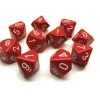 Dice>Pack Of 10 Chessex Opaque D10 Dice - Red with White Numbers - Your Source for Gaming Essentials