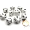 Dice>Pack Of 10 Chessex Opaque D10 Dice - White with Black Numbers - Your Source for Gaming Essentials