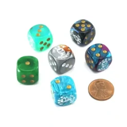 Dice>Pack of 6 Custom Engraved 16mm D6 Assorted Style Funny Meme Dice - It's a Six - Your Source for Gaming Essentials