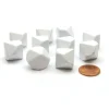 Dice>Pack of 10 D10 Blank Standard Sized Dice - White - Your Source for Gaming Essentials