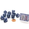 Dice>Pack of 10 D10 Glitter Dice in Display Case- Blue with White Numbers - Your Source for Gaming Essentials