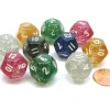 Dice>Pack of 10 D12 Glitter 12-Sided Dice - Assorted Colors - Your Source for Gaming Essentials