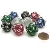 Dice>Pack of 10 D20 Glitter 20-Sided Dice - Assorted Colors - Your Source for Gaming Essentials