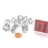 Dice>Pack of 10 D10 Transparent Dice in Display Case - Clear with Black Numbers - Your Source for Gaming Essentials