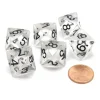 Dice>Pack of 6 D8 Transparent 8-Sided Dice - Clear with Black Numbers - Your Source for Gaming Essentials