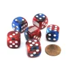 Dice>Pack of 6 Gemini Axis and Allies 16mm D6 United States Dice - Blue-Red w White - Your Source for Gaming Essentials