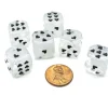 Dice>Pack of 6 Heart Cirrus 16mm D6 Chessex Dice - White with Black Pips - Your Source for Gaming Essentials