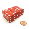 Dice>Pack of 6 Heart Pip D6 25mm Large Jumbo Love Dice - Red with White Hearts - Your Source for Gaming Essentials