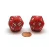 Dice>Pack of 2 Large 30mm Countdown D20 Dice - Red with White - Your Source for Gaming Essentials