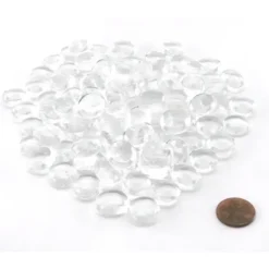 Board Games>Pack of 100 Life Stone Gaming Glass Stones - Clear - Your Source for Gaming Essentials