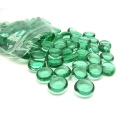 Board Games>Pack of 100 Life Stone Gaming Glass Stones - Emerald - Your Source for Gaming Essentials