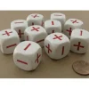 Dice>Pack of 10 20mm D6 Math Operation Additon Subtraction Dice - White with Red - Your Source for Gaming Essentials
