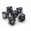 Dice>Pack of 6 20mm 10-Sided D5 Numbered 1 to 5 Twice Dice - Black with White - Your Source for Gaming Essentials