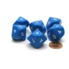 Dice>Pack of 6 20mm 10-Sided D5 Numbered 1 to 5 Twice Dice - Blue with White Numbers - Your Source for Gaming Essentials