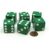 Dice>Pack of 6 Shamrock D6 25mm Large Jumbo Dice - Green with White Pips - Your Source for Gaming Essentials