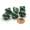 Dice>Pack of 6 Tens D10 10-Sided Glitter Dice - Green with White Numbers - Your Source for Gaming Essentials