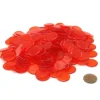 Board Games>Pack of 250 Transparent Orange Extra Thick 3/4" 19mm Sorting Chips - Your Source for Gaming Essentials