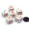 Dice>Pack of 6 Witch Halloween Themed 16mm Dice - White with Orange Etches - Your Source for Gaming Essentials