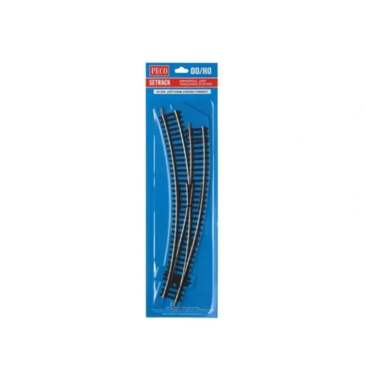 Peco ST-245 HO/OO Code 100 11.25 Left Hand Curved Switch Turnout - Your Source for Gaming Essentials* Trains