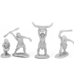 Tabletop Miniatures>People of the Dawnlands (4) 44077 Bones Black Unpainted Plastic - Your Source for Gaming Essentials