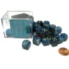 Dice>Phantom 12mm D6 Chessex Dice Block (36 Dice) - Teal with Gold Pips - Your Source for Gaming Essentials