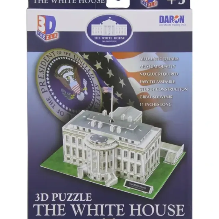 Toys>64 Piece 11" 3D Puzzle Model Kit - The White House - Your Source for Gaming Essentials