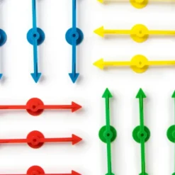Board Games>Plastic Board Game Arrow Spinners Pointer, 12-pack - Blue Yellow Green Red - Your Source for Gaming Essentials