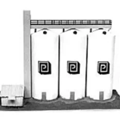 Plastruct 3025 O 1/8" x 7" x 16" Silo and Grain Elevator Kit - Your Source for Gaming Essentials* Trains