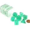 Dice>Polyhedral 7-Die Borealis Chessex Dice Set - Light Green with Gold Numbers - Your Source for Gaming Essentials