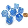 Dice>Polyhedral 7-Die Borealis Chessex Dice Set - Sky Blue with White Numbers - Your Source for Gaming Essentials