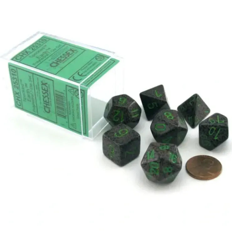 Dice>Polyhedral 7-Die Chessex Dice Set - Speckled Earth - Your Source for Gaming Essentials