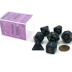 Dice>Polyhedral 7-Die Chessex Dice Set - Speckled Golden Cobalt - Your Source for Gaming Essentials