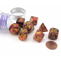 Dice>Polyhedral 7-Die Chessex Lab Dice 5 Set - Vortex Underworld with Yellow - Your Source for Gaming Essentials