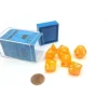Dice>Polyhedral 7-Die Festive Lab Dice Chessex Dice Set - Flare with White Numbers - Your Source for Gaming Essentials