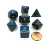 Dice>Polyhedral 7-Die Gemini Chessex Dice Set - Blue-Green with Gold Numbers - Your Source for Gaming Essentials