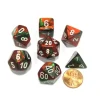 Dice>Polyhedral 7-Die Gemini Chessex Dice Set - Green-Red with White Numbers - Your Source for Gaming Essentials