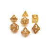 Dice>Polyhedral 7-Die Glitter Dice Set - Yellow - Your Source for Gaming Essentials