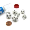 Dice>Polyhedral 7-Die Opaque Dice Set - White with Black Numbers - Your Source for Gaming Essentials