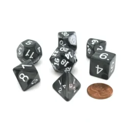 Dice>Polyhedral 7-Die Pearlized Dice Set - Charcoal - Your Source for Gaming Essentials