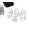 Dice>Polyhedral 7-Die Translucent Chessex Dice Set - Clear with White Numbers - Your Source for Gaming Essentials