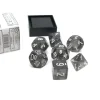 Dice>Polyhedral 7-Die Translucent Chessex Dice Set - Smoke with White Numbers - Your Source for Gaming Essentials