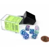 Dice>Polyhedral Mini 7-Die Set, Festive - Waterlily with White Numbers - Your Source for Gaming Essentials