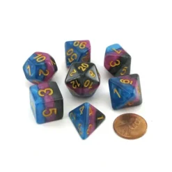 Dice>Polyhedral 7-Piece Layered Dice Set - Stinger - Your Source for Gaming Essentials